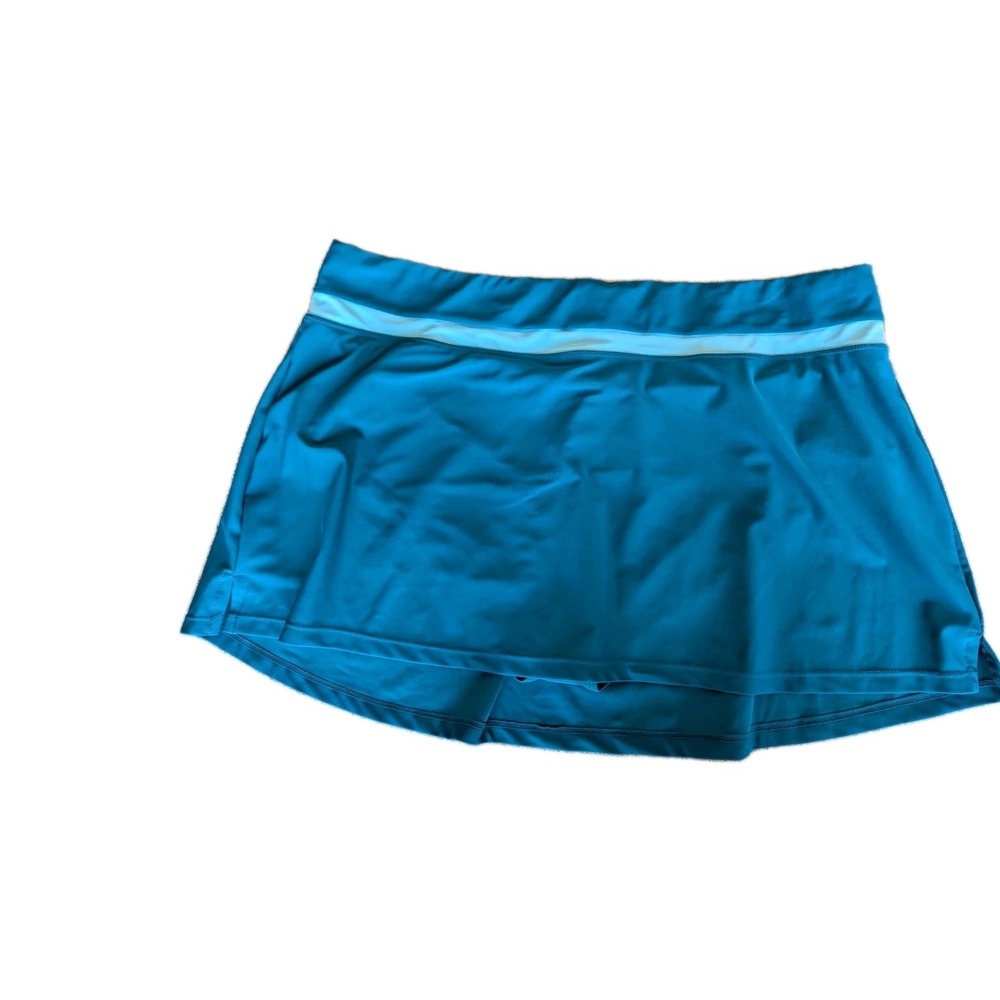 Zero Xposur Women's Swimsuit Bottom Size XL Turquoise Skort Polyester‎